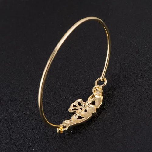 Vista 3 de The Claddagh - Pulsera irlandesa para mujer, 6.5 en 6 tonos, regalo elegante Oro