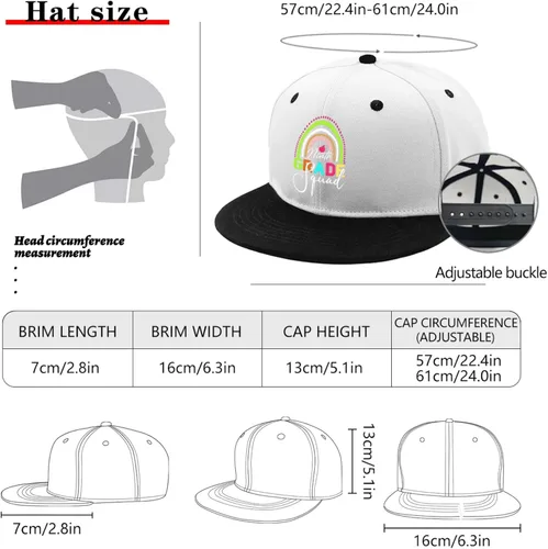 Vista 3 de minte Grade Squads Sun hat Funny hat White Womens Baseball hat Gifts for Daughter Workout Hat