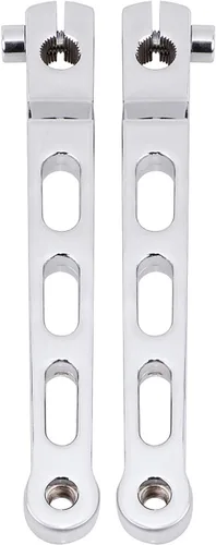 Vista 3 de Brazos de palanca de cambios con talón cromado para Harley Touring Softail Road Glide Street Glides Electra Glide y FLHT