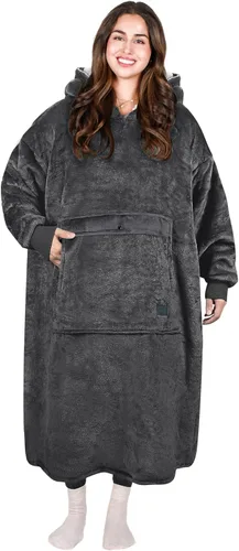 Vista 61 de Tirrinia - Sudadera con capucha de gran tamaño, manta de sherpa cómoda, reversible, gigante, para adultos, hombres, mujeres, adolescentes, esposa