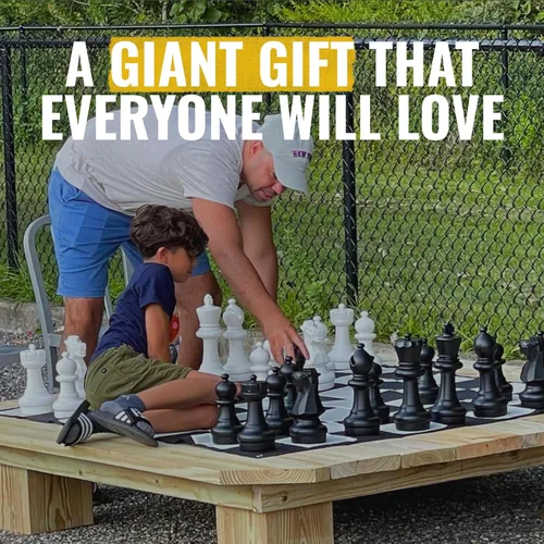 Vista 7 de MegaChess Juego de ajedrez gigante con rey de 12 pulgadas de alto, un juego de ajedrez grande para familias que buscan juegos gigantes al aire libre