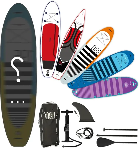 Vista 10 de Bifanuo Inflatable Stand Up Paddle Board with SUP Accessories & Backpack. Paddle Boards for Adults. Non-Slip Deck, Wide Stance, Bottom Fin, Double