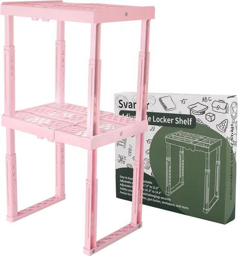 Vista 11 de Svartur Estante de casillero para casillero escolar, altura y ancho ajustables, organizador de casillero, apilable, herramientas de casillero