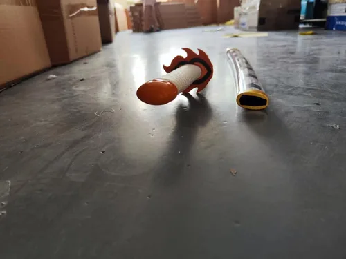 Vista 9 de Espadas de cosplay Agatsuma Zenitsu Samurai, espada Katana, espada de juguete de plástico para juego de disfraces, Halloween, cosplay, regalo, 4030