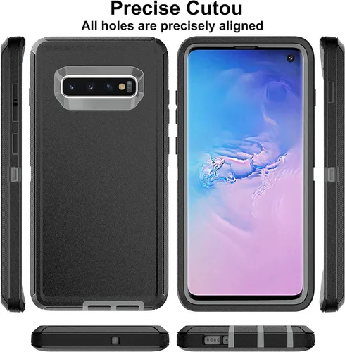 Vista 5 de Funda para Samsung Galaxy S10, protector de pantalla de poliuretano termoplástico autorreparable [2 unidades], protección de cuerpo completo a