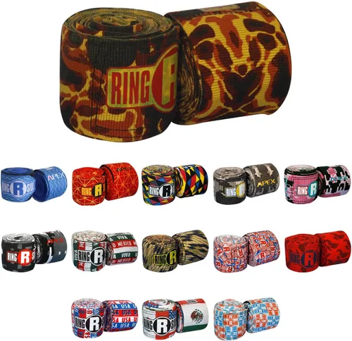 Vista 7 de Ringside Apex 180” Boxing Hand Wraps Pair - Durable, Elastic Training Wraps with Hook & Loop Closure, Multi-Color Options, Perfect for MMA, Muay