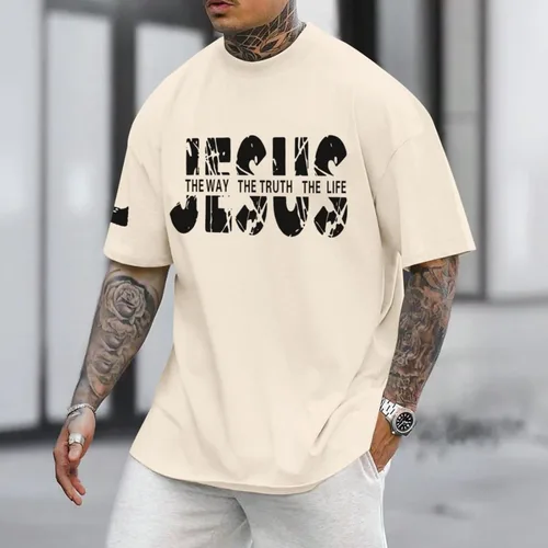 Vista 2 de Camisas de fe cristiana de Jesús para hombres, con versículo bíblico religioso, cruz religiosa, camiseta inspiradora, camisetas gráficas de gran