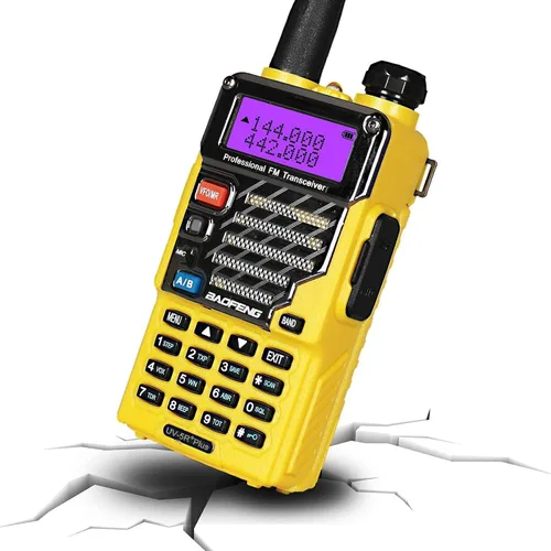 Vista 7 de BAOFENG UV-5R+ Plus Radio bidireccional, largo alcance para adultos, recargable con auricular, Walkie Talkie para exteriores, 144-148MHz 420-450MHz