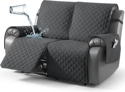 Vista 18 de TAOCOCO - Funda antideslizante para silla reclinable, funda para sofá, funda para silla reclinable pequeña con correas elásticas, protector