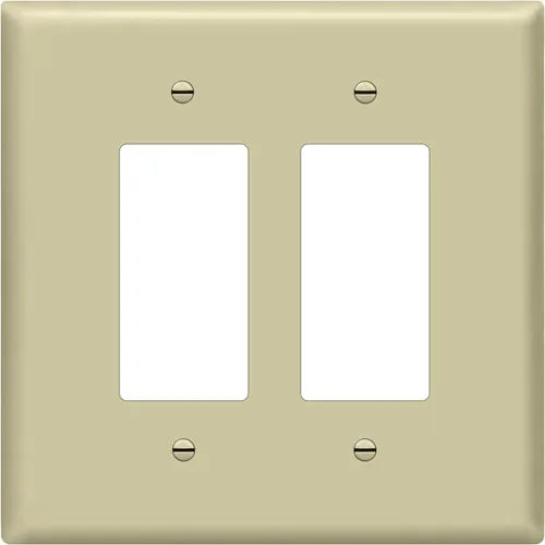 Vista 16 de ENERLITES - Cubierta decorativa de interruptor doble, placa de pared de dos salidas, 2 bandas de gran tamaño, 5.50 x 5.50 pulgadas, termoplástico
