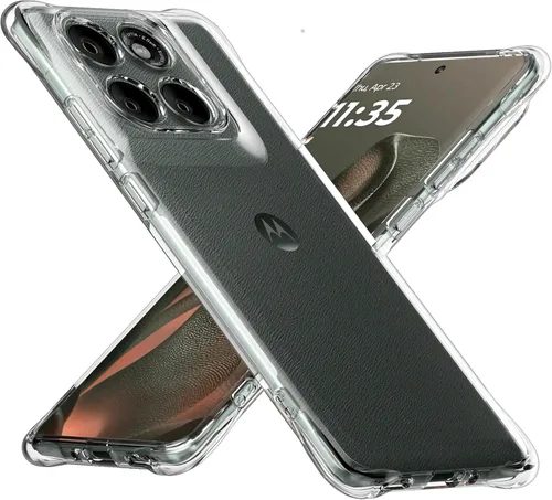 Vista 9 de Cresee Funda para Motorola Edge Plus 2022/Edge Plus 5G UW 2022, funda transparente con parachoques de esquina reforzado, ajuste delgado, funda