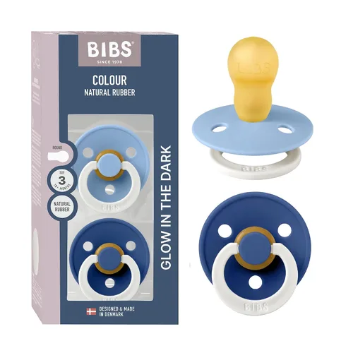 Vista 61 de BIBS - Paquete de 2 chupetes para bebés, goma natural libre de bisfenol A (BPA), hechos en Dinamarca, para niños de 0-6 meses, azul pastel