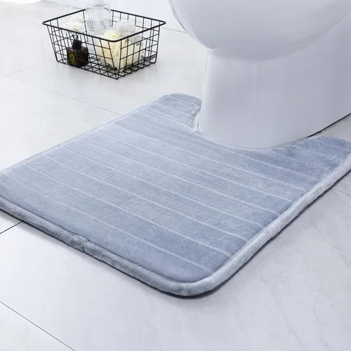 Vista 35 de SWEMSTAR Alfombra de baño de espuma viscoelástica con alfombra de inodoro, tapete de baño absorbente de agua para suelo de baño, antideslizante