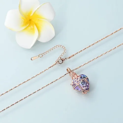 Vista 10 de Imrsanl Collar de urna de árbol de la vida con forma de corazón, joyería de cremación para hombres y mujeres, recuerdo, joyería conmemorativa