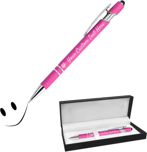 Vista 31 de Bolígrafos personalizados con lápiz capacitivo, bolígrafos grabados personalizados, impresos con tu logotipo o mensaje para Navidad, graduación