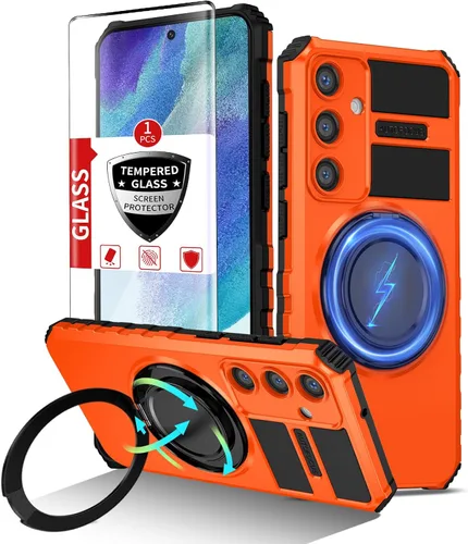 Vista 103 de Funda magnética para Samsung Galaxy Note 20 Ultra compatible con carga inalámbrica MagSafe, con 1 protector de pantalla, anillo de soporte integrado
