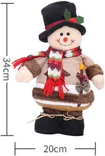 Vista 6 de Muñecos de decoración de Navidad, muñeco de nieve de pie, juguete de decoración para niños