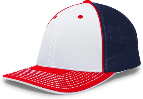 Vista 26 de Pacific Headwear Gorra unisex Pacific Headwear Trucker Flexfit® para adultos Grafito/Negro/Negro