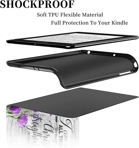 Vista 7 de BVDIKMI Funda para Kindle de 6 pulgadas (versión 11ª generación 2022), funda delgada de piel sintética con encendido y apagado automático