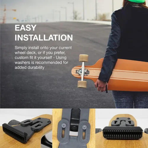 Vista 2 de Tope de pie de perfil bajo para Longboard o E-Skateboard – Tracción, equilibrio y control mejorados para Longboards o E-Skates – Mayor control al