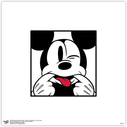 Vista 4 de Trends International Gallery Pops Disney Mickey Mouse - Mickey Expressions - Póster de pared de cara divertida, 12 x 12 pulgadas, versión enmarcada