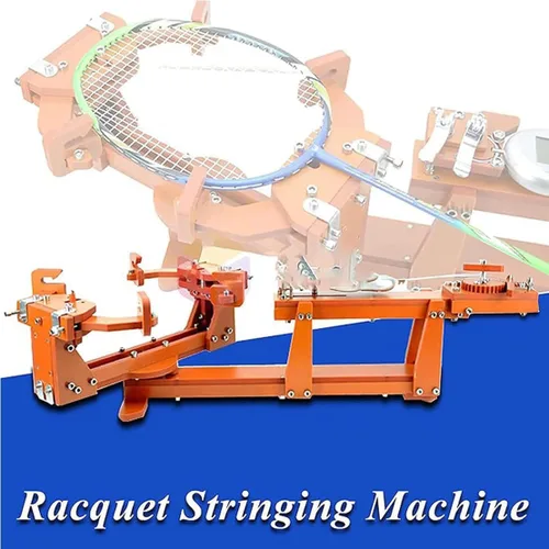 Vista 2 de Máquina de encordar raquetas de bádminton, máquina de roscar eléctrica de marco de raqueta de bricolaje, fija de 6 puntos, diseño inteligente