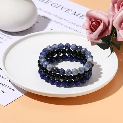 Vista 7 de GIEIWIW Healing Bracelet for Women Anxiety Crystal Bracelet Chakra Beaded Bracelets Calming Stretch Bracelet Rose Quartz Crystals Healing Stones