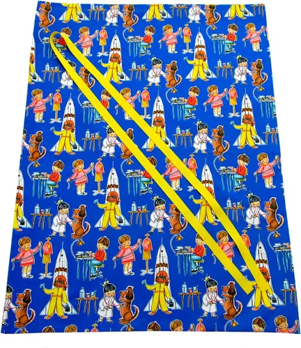 Vista 4 de Girl Power - Bolsa de regalo de tela reutilizable para cumpleaños o celebración infantil (grande, 20 pulgadas de ancho por 27 pulgadas de alto)
