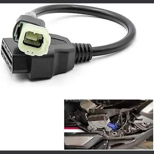 Vista 5 de Motocicletas OBD2 a 4 Pin Adaptador de diagnóstico Cable de detección de fallas de motocicleta Piezas para Honda Moto