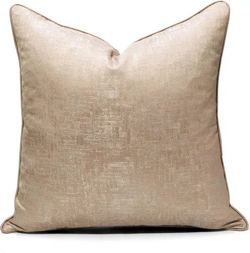 Vista 14 de vctops Fundas de almohada decorativas doradas de jacquard cuadradas, fundas de almohada para cama, sofá, silla, automóvil, decoración del hogar