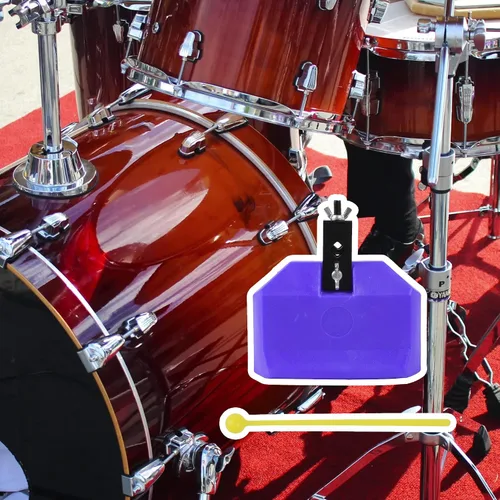 Vista 2 de Yibuy Bloque plástico azul del atasco de la percusión del bloque de los instrumentos de la percusión