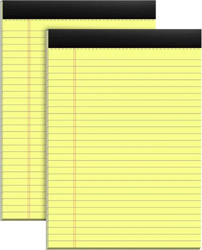 Vista 8 de Blocs de notas legales de 8.5 x 11, blocs de escritura de 8.5 x 11 con renglones anchos, 3 paquetes de blocs de notas micro perforados de 8.5' x