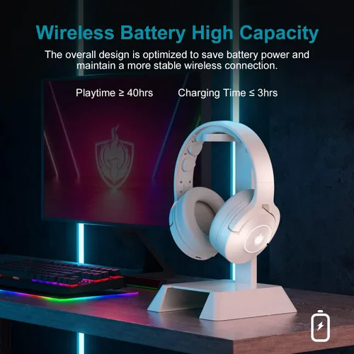 Vista 6 de PHOINIKAS Auriculares para juegos PS4 para PS5, PC, Nintendo Switch, Q9 Auriculares sobre la oreja con micrófono desmontable, auriculares