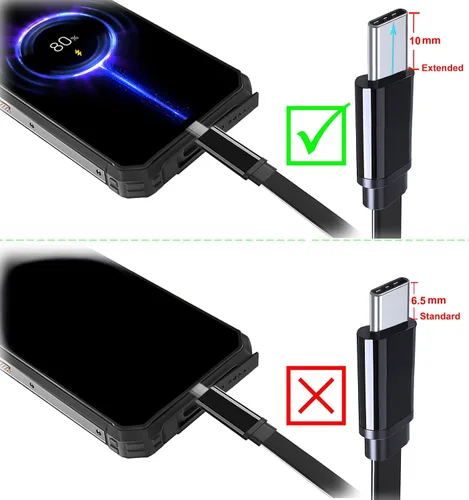 Vista 3 de Cable de carga rápida USB-C a USB-C de 100 W compatible con iPhone 16 15 Pro Max, Galaxy S25 S24 S23, Pixel 9 8, cable de punta tipo C de 0.394