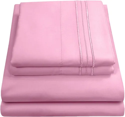 Vista 42 de Juego de sábanas extrasuaves de tamaño individual, ropa de cama transpirable y lujosa con correas elásticas integradas para las esquinas, colección