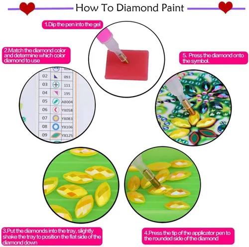Vista 3 de Caja de joyería de pintura de diamante creativo 5D aretes contenedor caja de almacenamiento caja de joyería kit joyero joyero joyero organizador