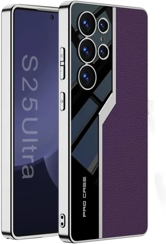 Vista 7 de Lunivop Para Samsung Galaxy S24 Ultra Funda TPU Marco y Volver PU Cubierta de cuero Funda de silicona delgada para S 24 Ultra 6.8 '' 5G 2024 a