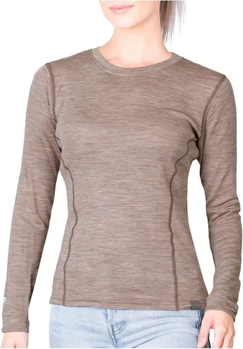 Vista 10 de MERIWOOL Camiseta térmica de capa base de manga larga para mujer, 100% lana merina, peso medio Negro