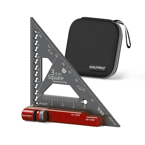 Vista 7 de Mini Escuadra de Carpintería con Tope Abatible de 90 Grados Escuadra Pequeña Calibre de Medición de Precisión para Carpintería Regla Triangular