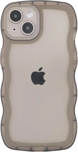 Vista 37 de SKYLMW Funda compatible con iPhone 12 Pro, diseño de ondas rizadas kawaii, borde chapado de lujo, elegante parte trasera transparente brillante, TPU