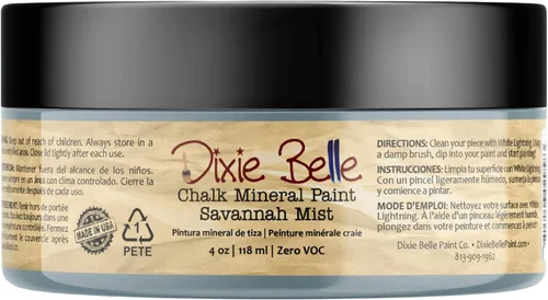 Vista 195 de Pintura para muebles con acabado de tiza Dixie Belle Paint Company - Amatista (4oz) - Pintura mineral de tiza chic púrpura profundo mate