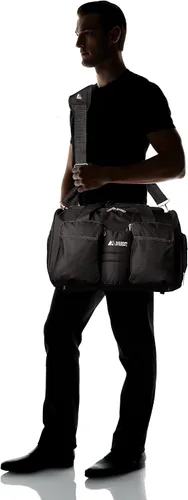 Vista 7 de Everest Gimnasio bolsa con bolsillo para ropa húmeda, Negro), S223-BK