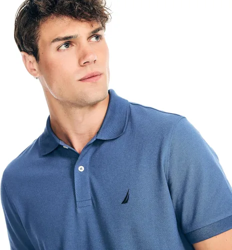 Vista 180 de Nautica playera polo clásica de mangas cortas, color sólido, para hombre