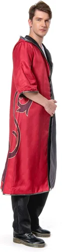 Vista 4 de Disfraz de mago para cosplay, capa de bruja, capa para fanáticos de la casa, uniforme escolar, Halloween, unisex