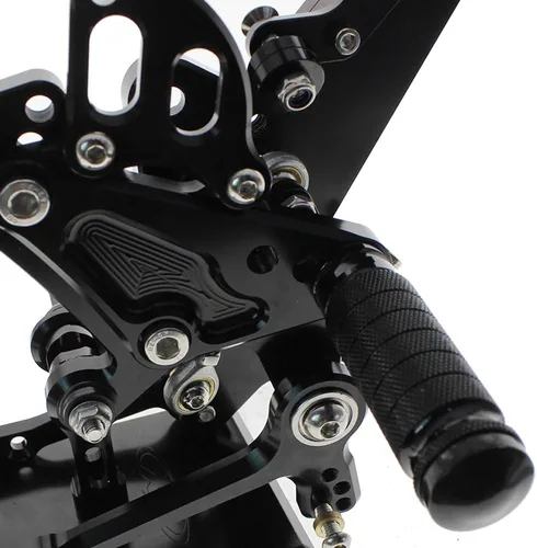 Vista 5 de Reposapiés de motocicleta ajustable de aluminio Billet para Ducati Diavel 2011-2015 carbono 2011-2016 AMG 2011-2012 (negro)