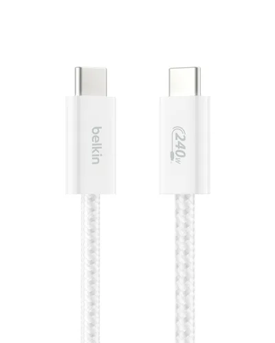 Vista 12 de Belkin Cable USB C a USB C, 3.3 pies, 240 W - Cargador tipo C, cable de carga para iPhone, suave, trenzado, flexible para iPhone 17, Galaxy S25