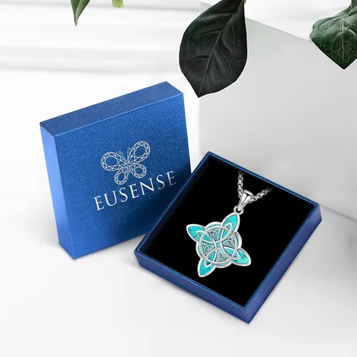 Vista 52 de Joyas de turquesa para mujeres y hombres de plata de ley 925 con colgante de urna para cenizas, collar con medallón de imagen, martillo de Thor