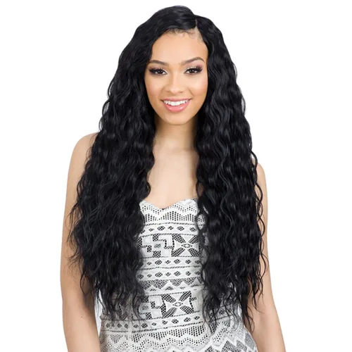 Vista 4 de Organique Mastermix Shake-N-Go - Extensión de cabello sintético de 18 pulgadas (color: 1 negro azabache)