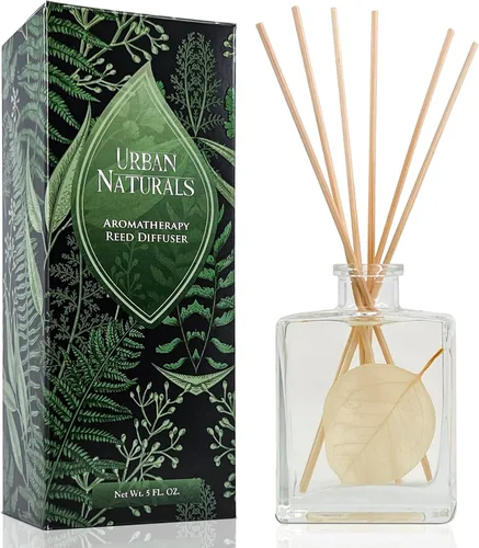 Vista 16 de Urban Naturals Balsam Forest - Juego de aceites difusores de varillas – Abeto Fraser, hoja perenne, pino, cedro leñoso y sándalo – Botella de vidrio