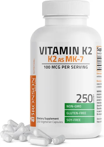 Vista 9 de Bronson Vitamina K2 como MK-7 Menaquinona 100 mcg sin OGM, 120 cápsulas